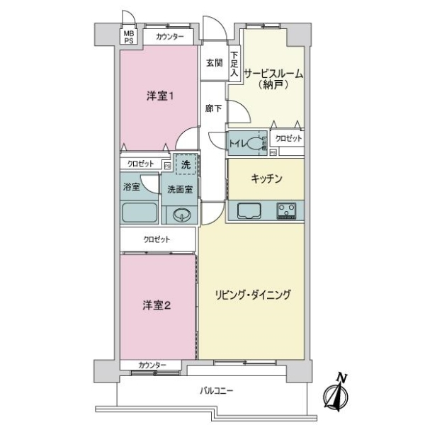 東急ドエル・アルス相模大野 間取図