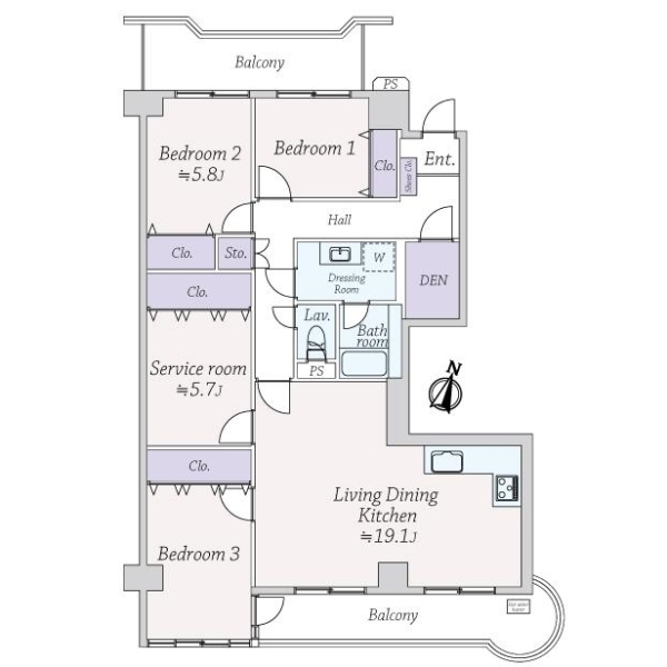グランドメゾン靱 間取図