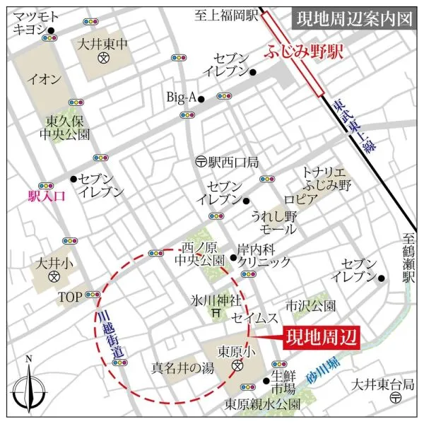 ふじみ野市大井２丁目 現地案内図
