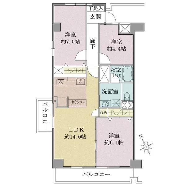 マンシヨンニユー目黒 間取図