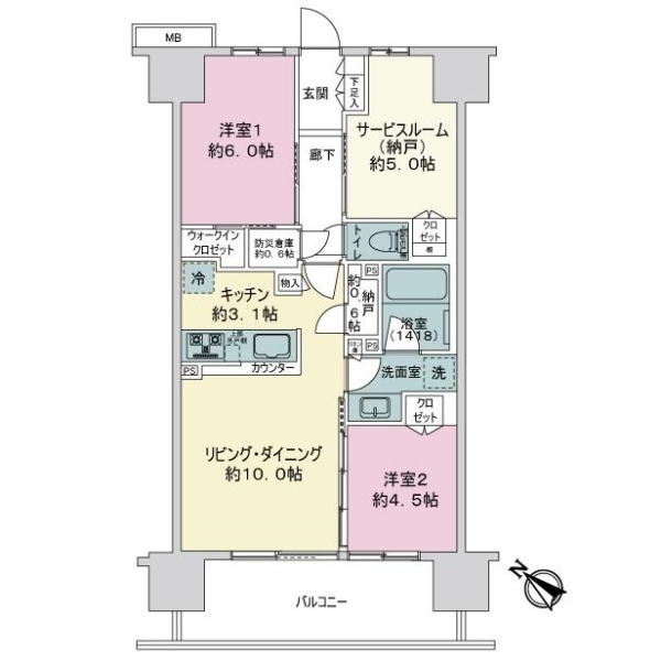 シティテラス東京三ノ輪 間取図
