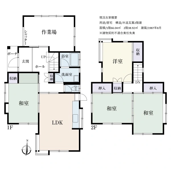 三郷市戸ケ崎５丁目 間取図：４LDK＋作業場