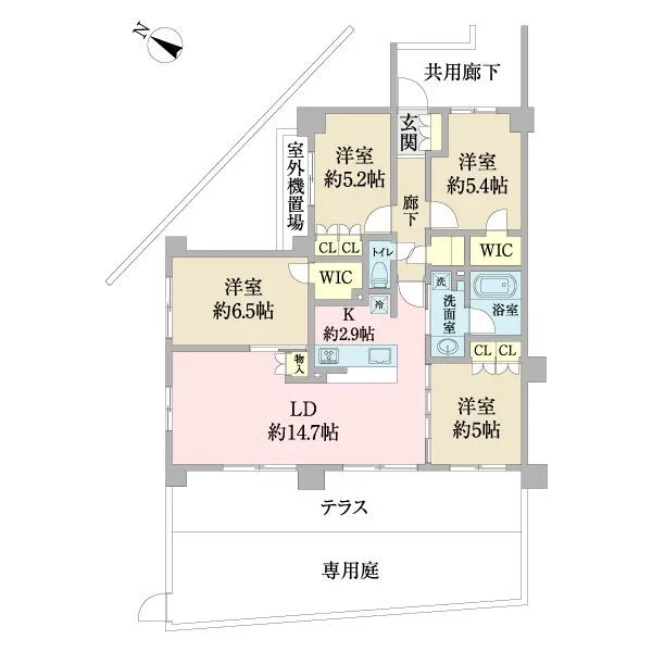 サンクレイドル柏桜台 専用庭付き