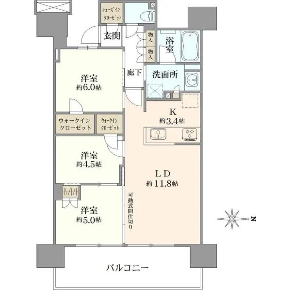 プラウド所沢寿町 間取図