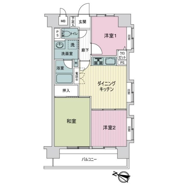 ダイアパレス柴又 間取図