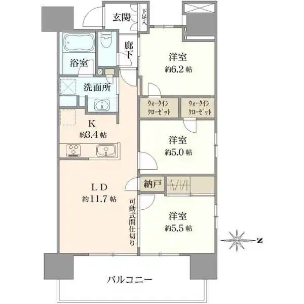プラウド所沢寿町 間取図