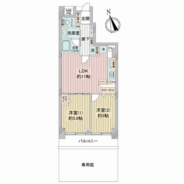 荻窪三丁目シティハウス 間取図