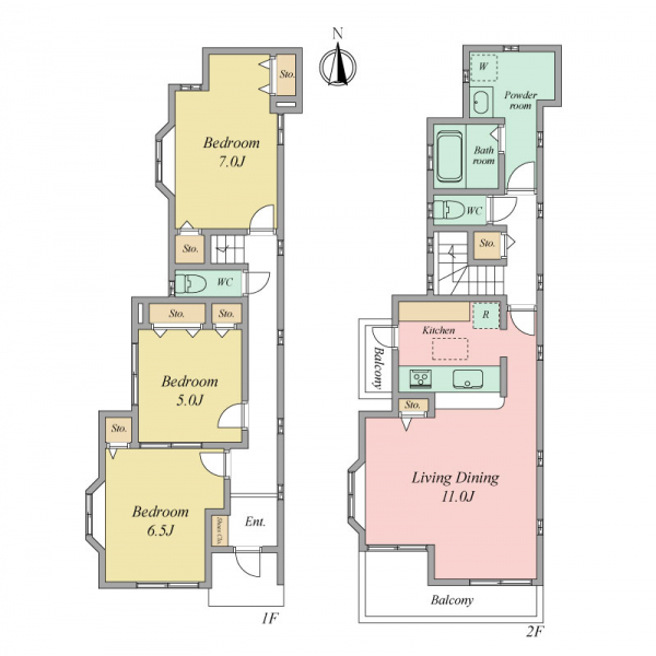 川崎市多摩区栗谷３丁目 間取図