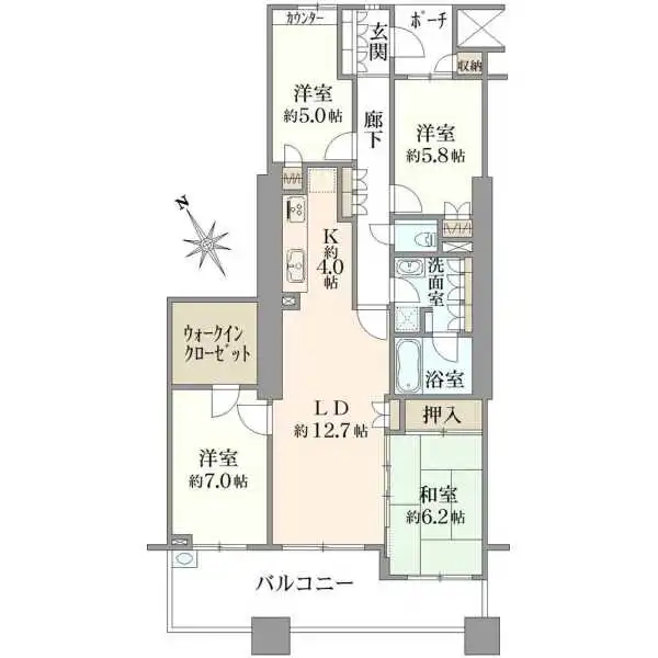 パークシティ市川Ｃ棟 間取図
