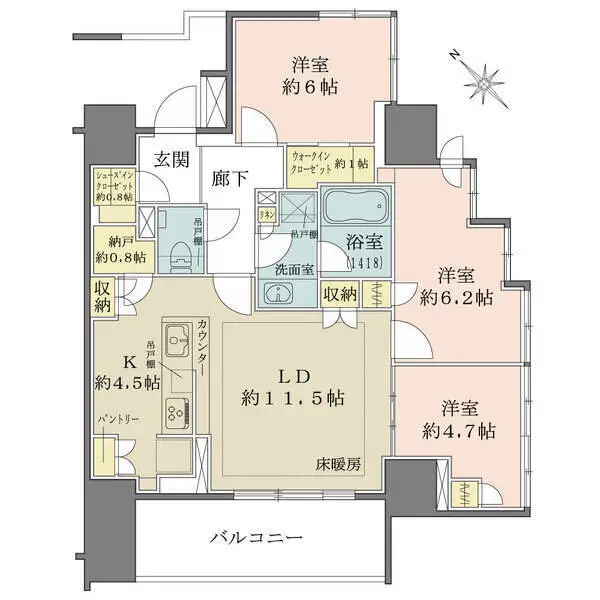 ザ・パークハウス板橋大山大楠ノ杜 間取図