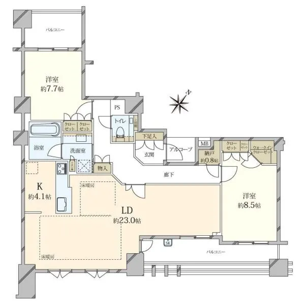 プラウド芦屋東山 間取図