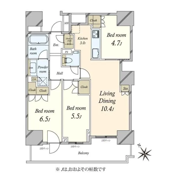 パークタワー山王 間取図