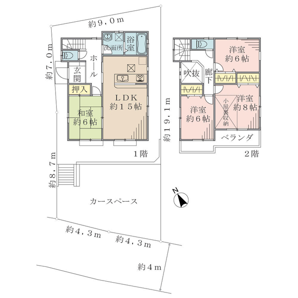 川崎市多摩区西生田２丁目 間取図