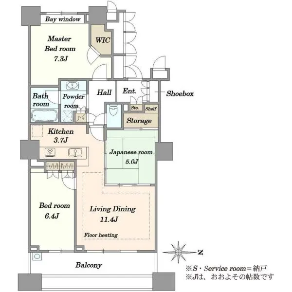 シティデュオタワー川口 間取図