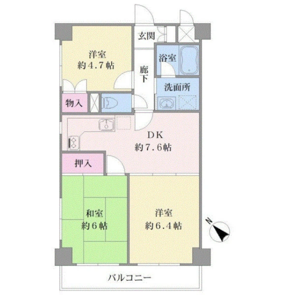 山久・エンゼルハイム花月園 間取図