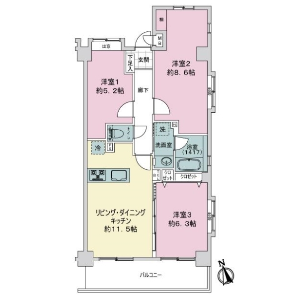 センチュリー府中の森公園 間取図