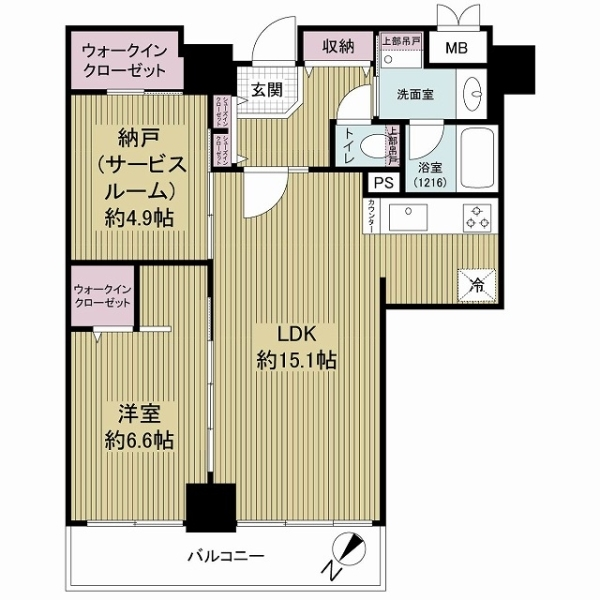 キングマンション堂島川 間取図
