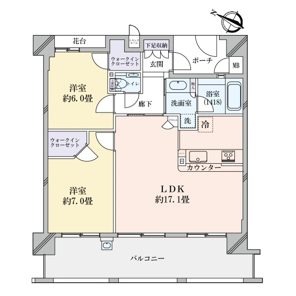 ハーティネス・トアロード中山手 間取図