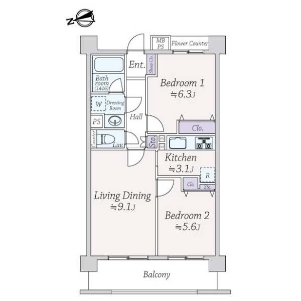 ライオンズマンション上落合 間取図