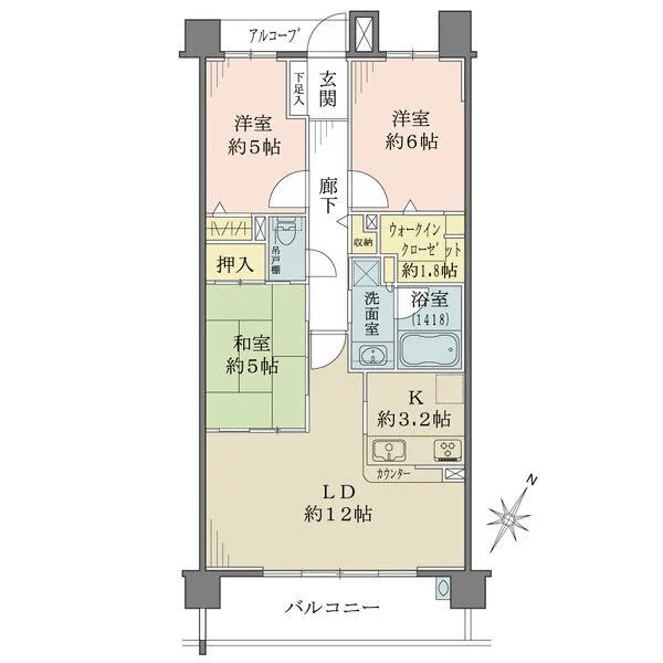 デュオヒルズ北習志野 間取図