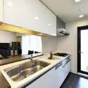 ファインクォーターシティ システムキッチン　ガスコンロ3口