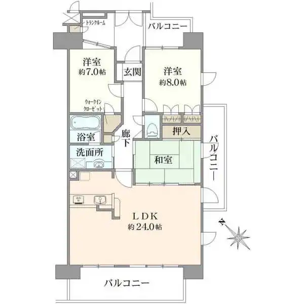 グランシティレイディアントタワー 間取図