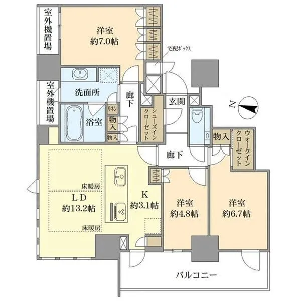 ザ・パークハウス大阪梅田タワー 間取図