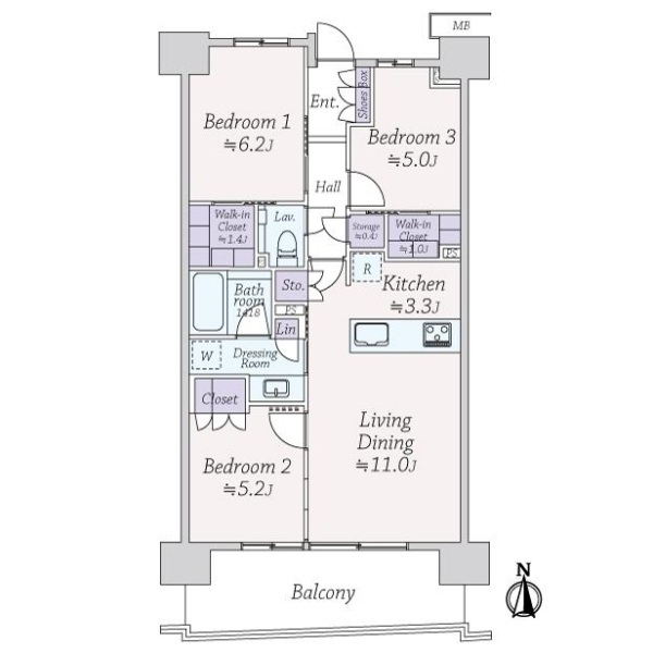 ガーデンクロス東京王子 間取図