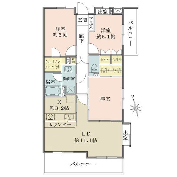 藤和シティホームズ高井戸東 間取図