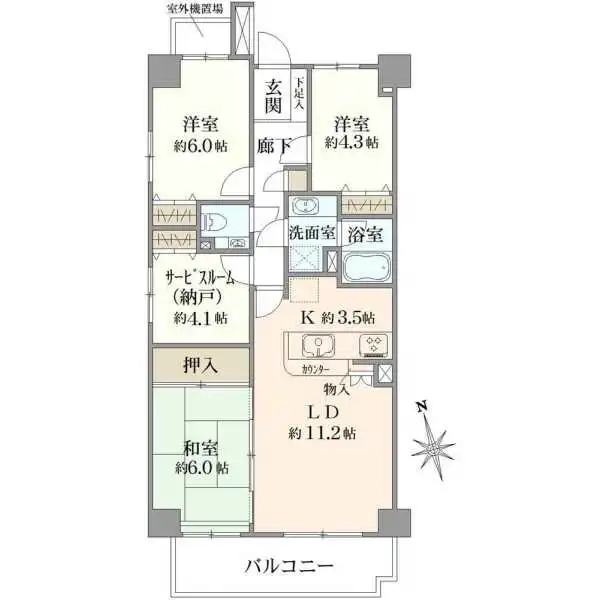 カルム赤羽 間取図