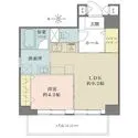 藤和半蔵門コープ LDと洋室がバルコニーに面した間取り。洗面室にも窓が有り通風良好です。シューズインクローゼット有り。