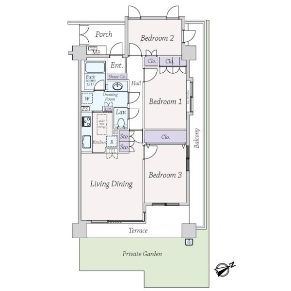 調布ガーデンハウス 間取図