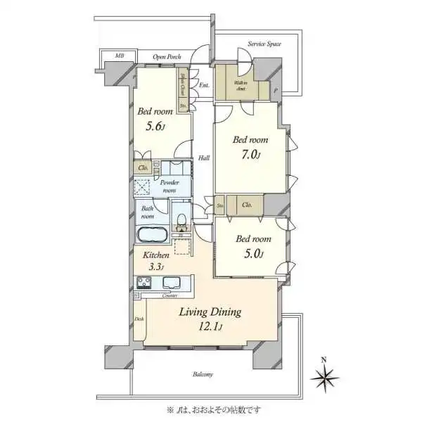 プラウドシティ大田六郷フォレスト街区棟 間取図