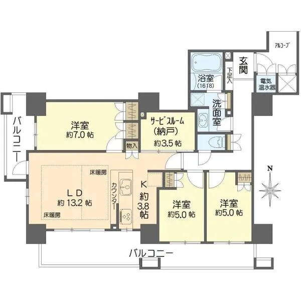 福島ガーデンズタワー 間取図