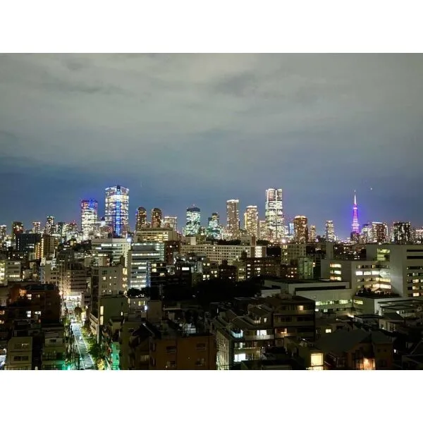 コートヒルズ広尾南 眺望(北東向き)・夜景・ズーム有り(撮影年月:2026年09月)
