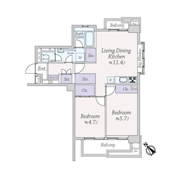 ライオンズマンション江古田 間取図