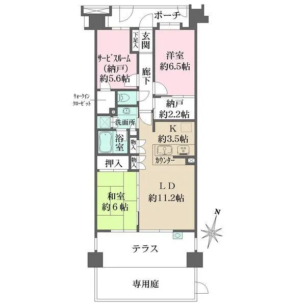 コスモグランリュクス世田谷 間取図