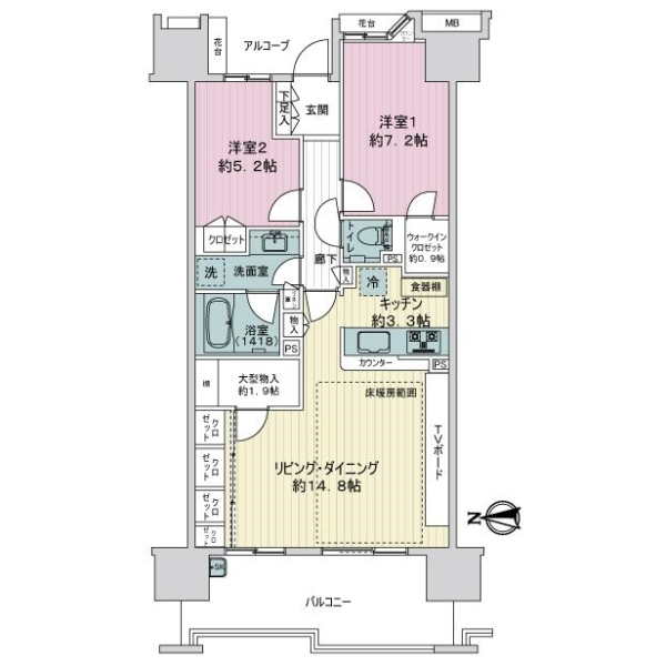 常盤台ガーデンソサエティ 間取図
