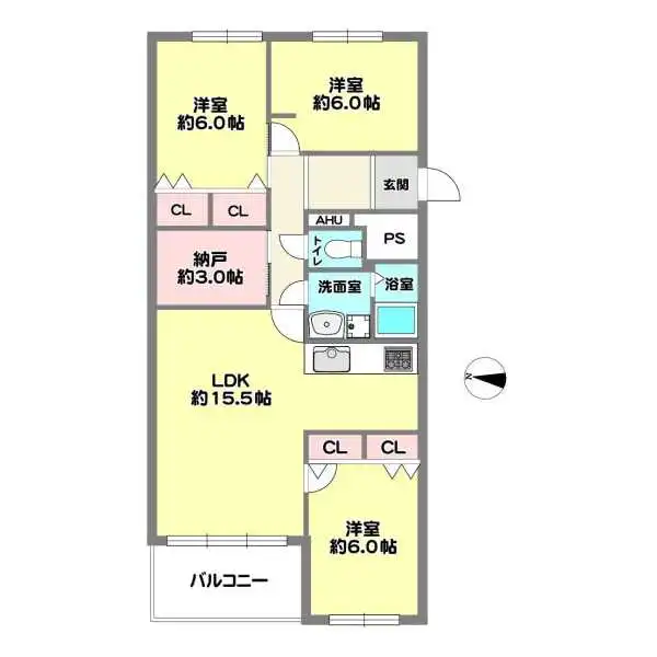 アステム芦屋Ｂ棟 間取図