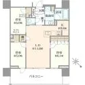 プラウドタワー相模大野クロス 間取図