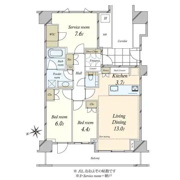 ブランズ麻布狸穴町 間取図