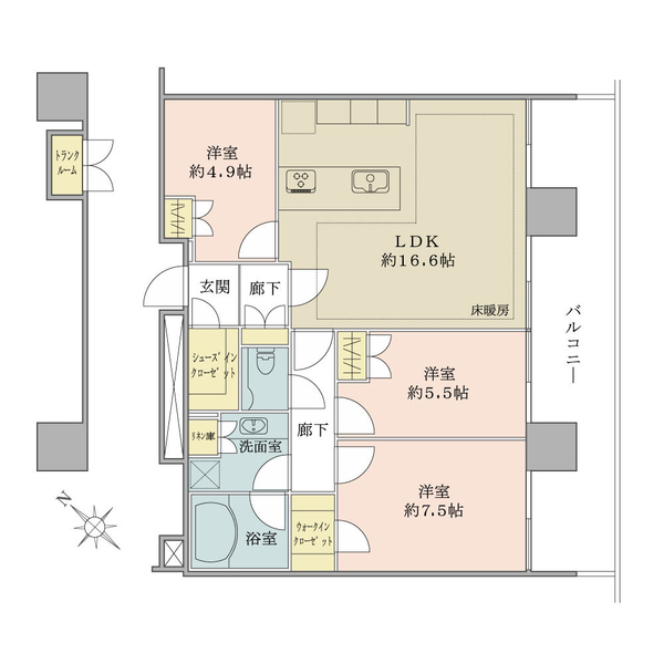 ブリリアグランデみなとみらいパークフロントタワー 間取図
