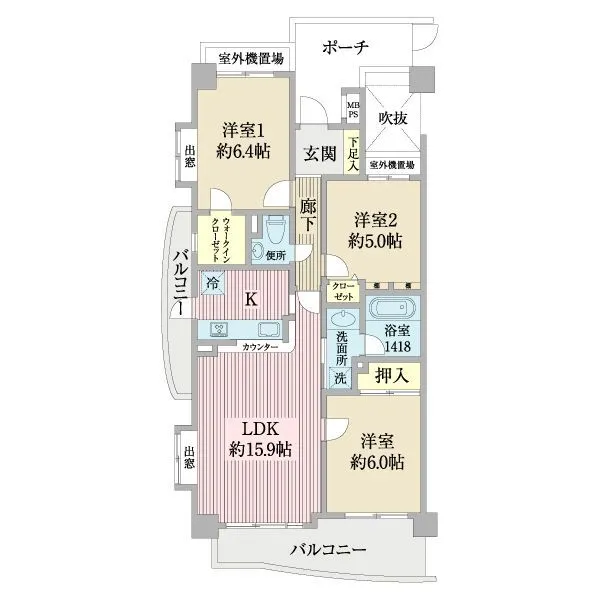 レクセルマンション柏 間取図