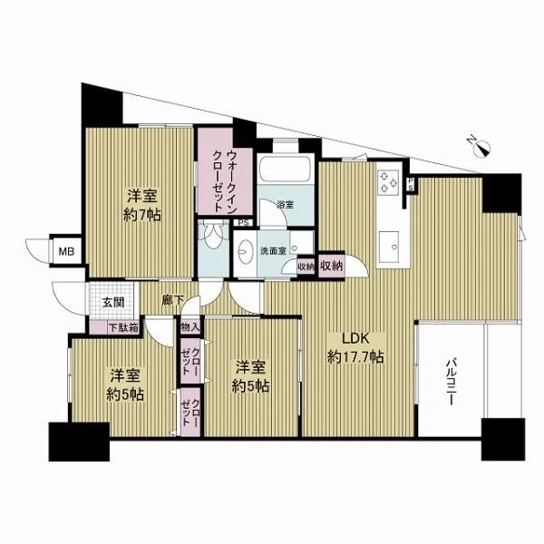 ユニハイム福島野田レジデンス 最上階・角部屋です
