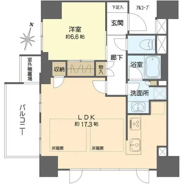 天満橋レジデンス　ブロッサムコート 間取図