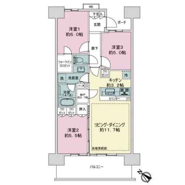 アクラス 間取図
