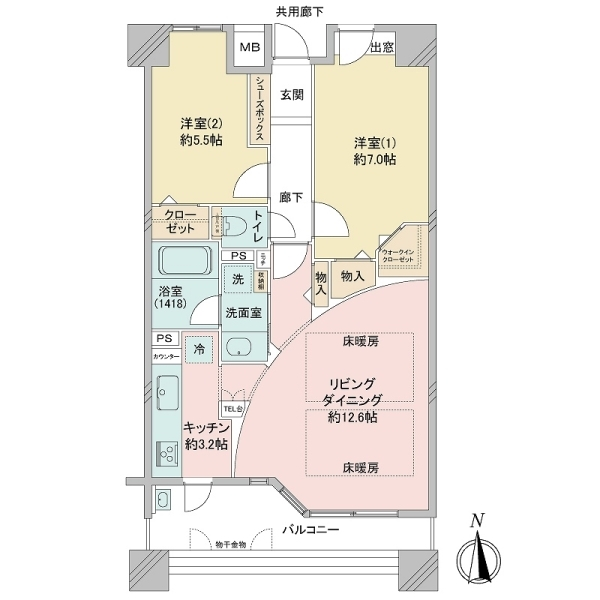 セレッソコート与力町公園アーバンズ 間取図