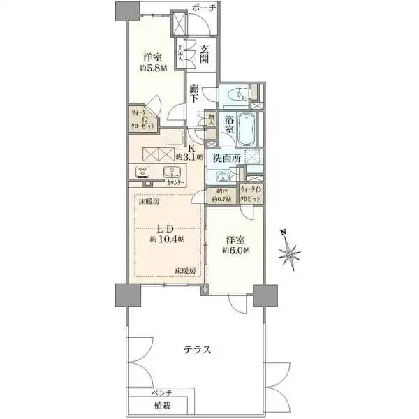 プラウド杉並高井戸 間取図