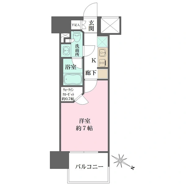 パークリュクス大阪京町堀 間取図