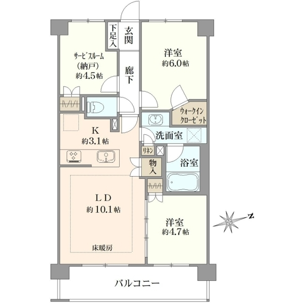 エクセレントシティ市川 間取図